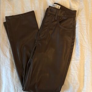 Abercrombie Brown Leather pants